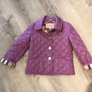 Beautiful Girl’s Burberry Quilted Jacket
